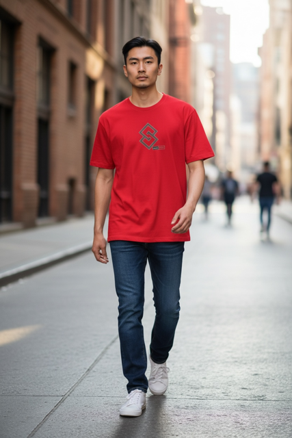 🔥 Red Organic Polyester Training Tee